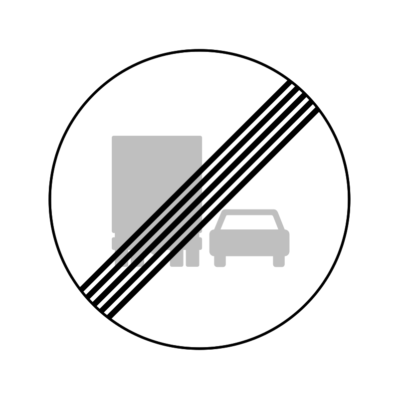 C54 - Ophør af overhaling med lastbil forbudt