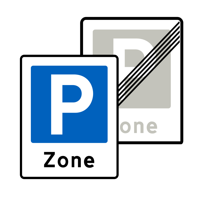 E68.3/E69.3 - Zone med parkering / Ophør