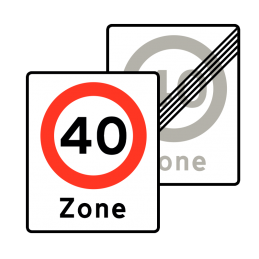 E68.4/E69.4 - Zone med lokal hastighedsbegrænsning / Ophør