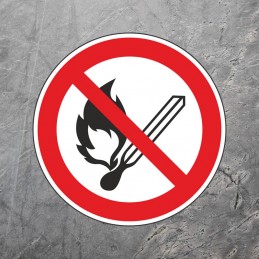 Gulvmarkering - Rygning og åben ild forbudt