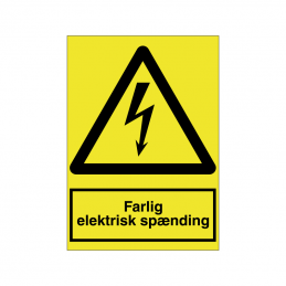 farlig elektrisk spænding