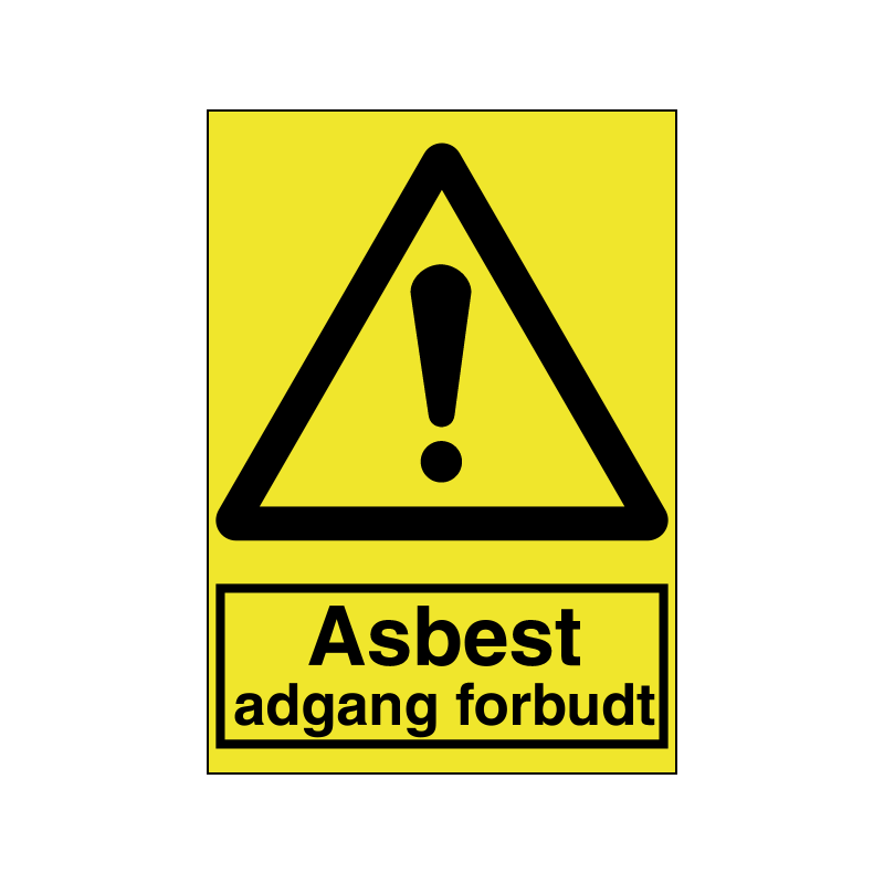 Asbest adgang forbudt