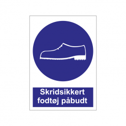 P113 - Skridsikkert fodtøj påbudt