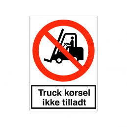 Truckkørsel ikke tilladt