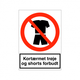 Kortærmet trøje og shorts forbudt