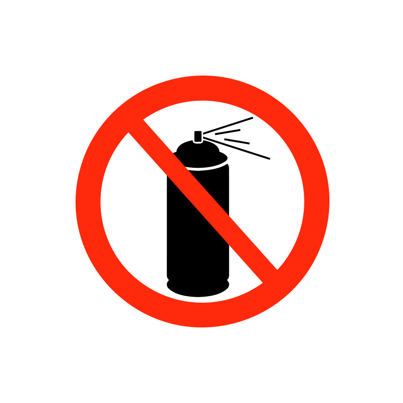 Brug af aerosoler forbudt