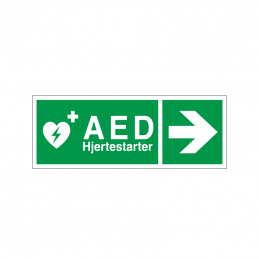 Hjertestarter / AED mod højre