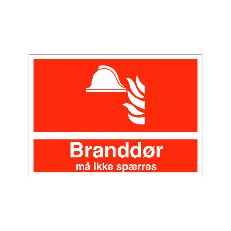 Branddør må ikke spærres