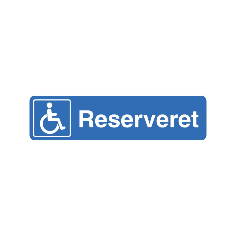 reserveret parkeringsplads til invalidebil