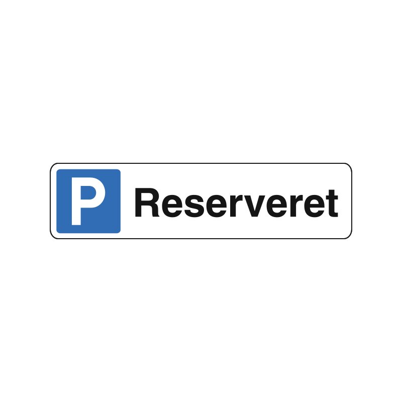 reserveret parkeringsplads med symbol