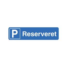 reserveret parkeringsplads med symbol