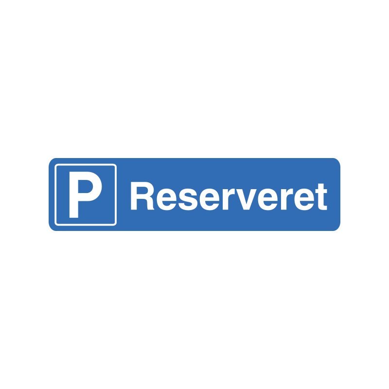 reserveret parkeringsplads med symbol