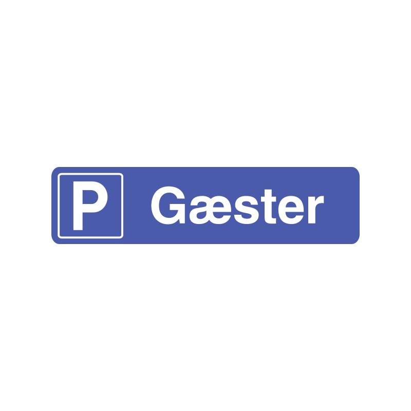reserveret parkeringsplads til gæster med symbol