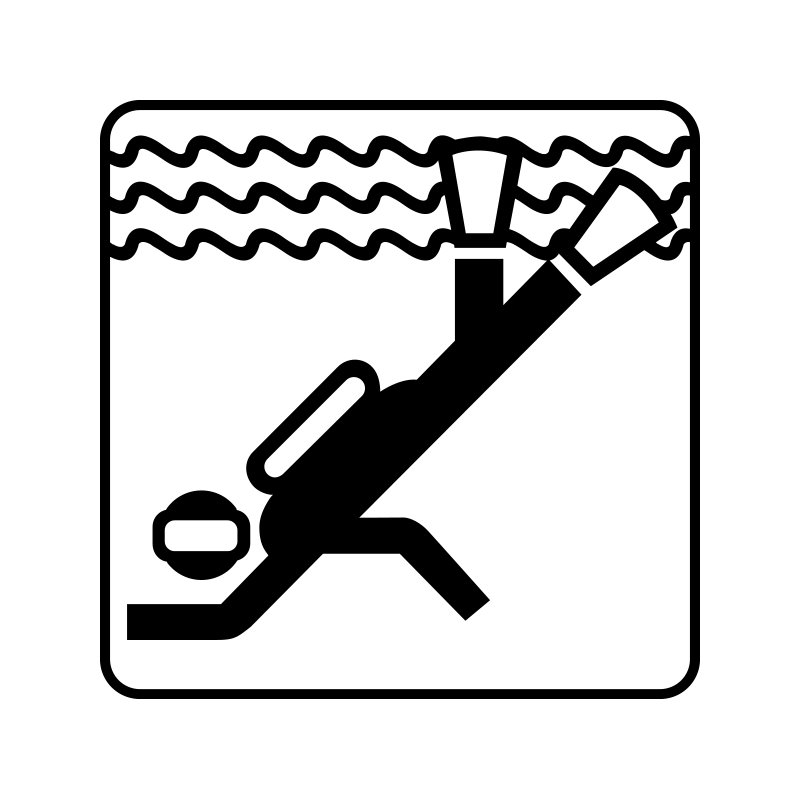 pictogram - dykning