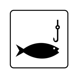 pictogram - fiskeplads