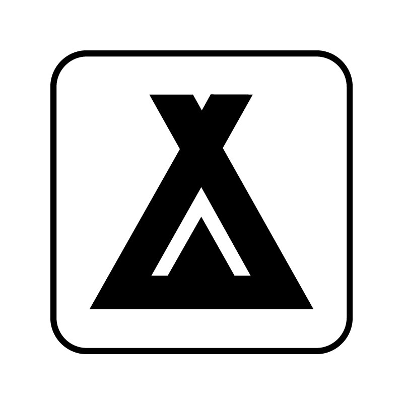 pictogram - camping tilladt