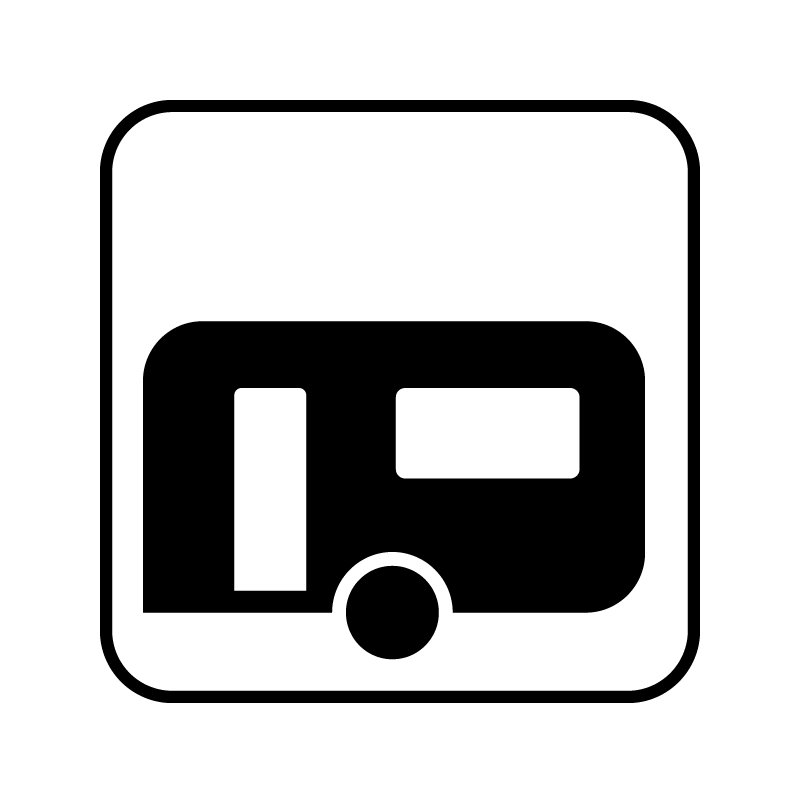pictogram - campingvogn