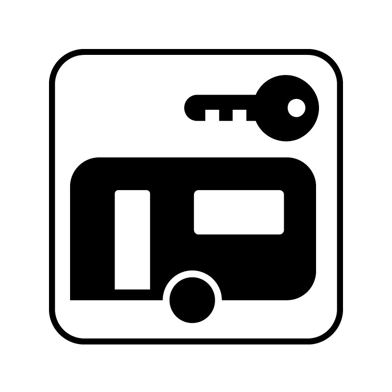 pictogram - campingvogn udlejning