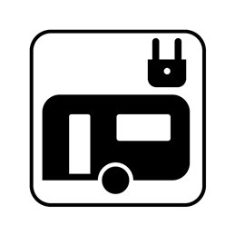 pictogram - Campingvogn Strømtilslutning