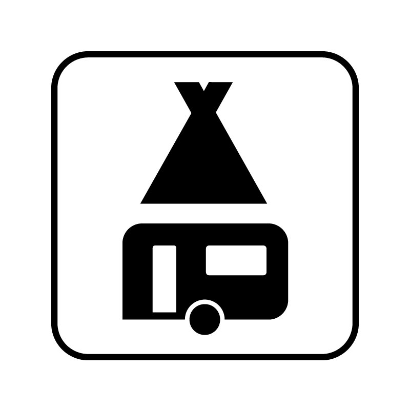 pictogram - telt & campingvogn