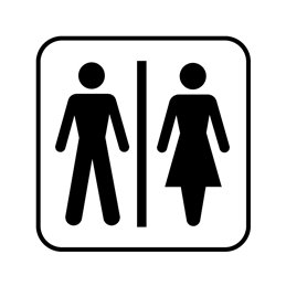pictogram - toilet herrer damer