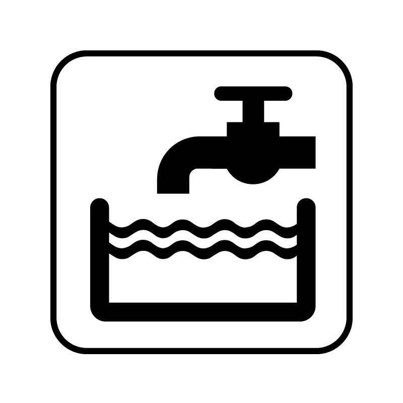 pictogram - tøjvask i hånden