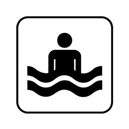 pictogram - badestrand