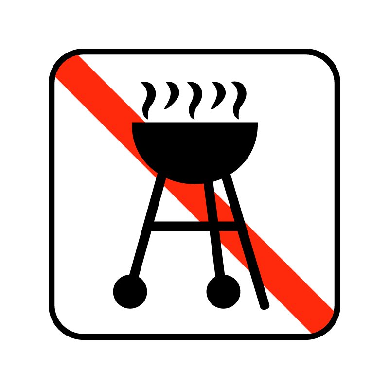 pictogram - grill forbudt
