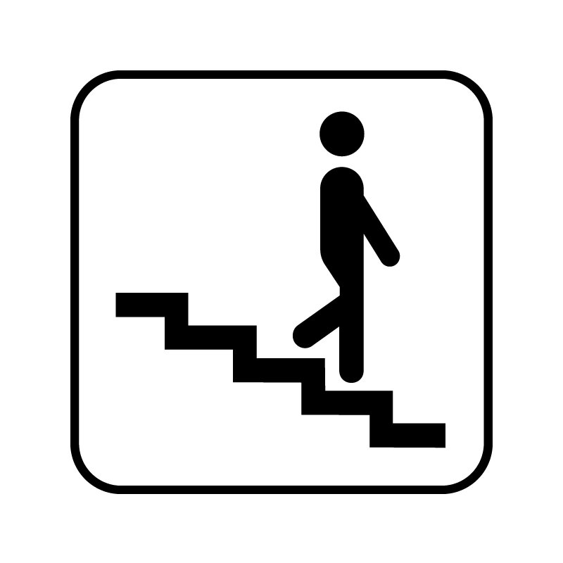 pictogram - trappe ned