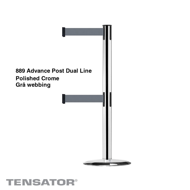 889T2 Advance Post Dual Line - Poleret krom