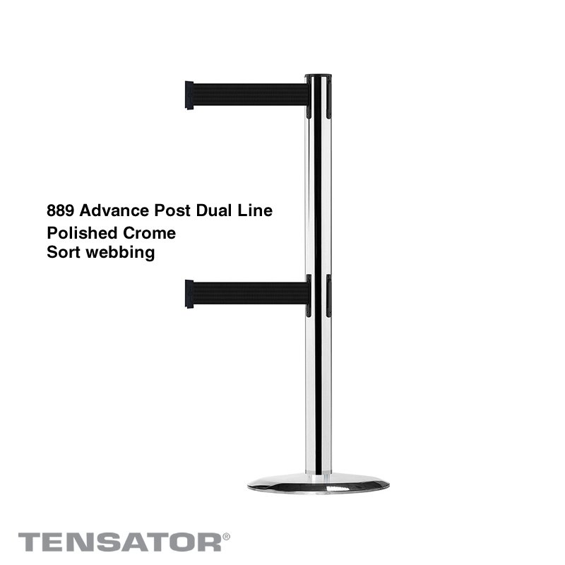 889T2 Advance Post Dual Line - Poleret krom