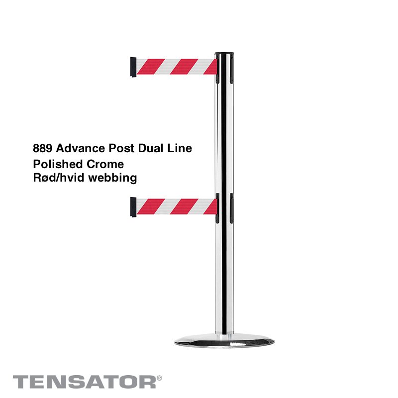 889T2 Advance Post Dual Line - Poleret krom