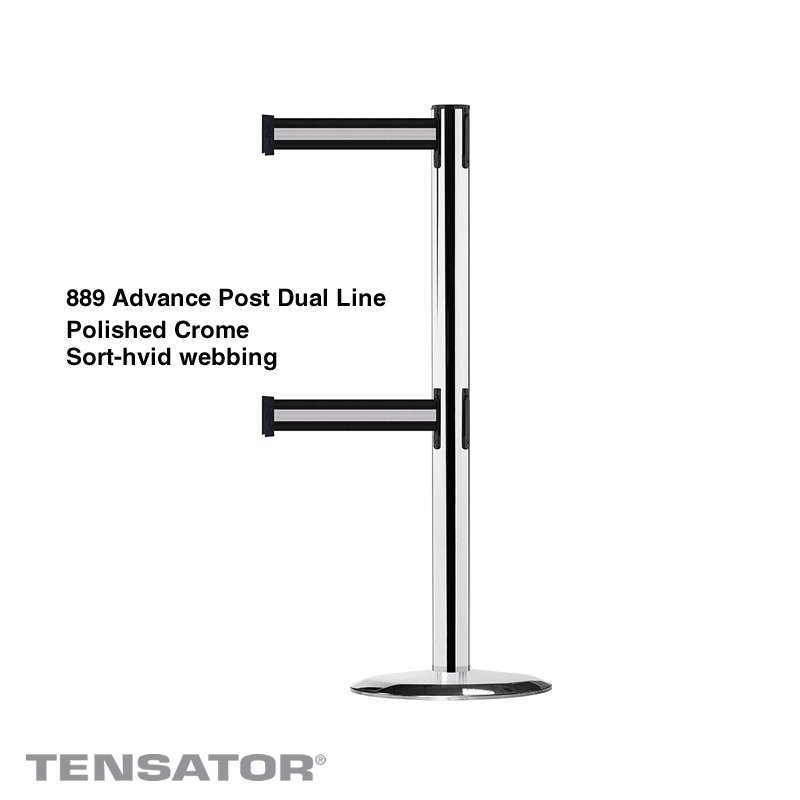 889T2 Advance Post Dual Line - Poleret krom
