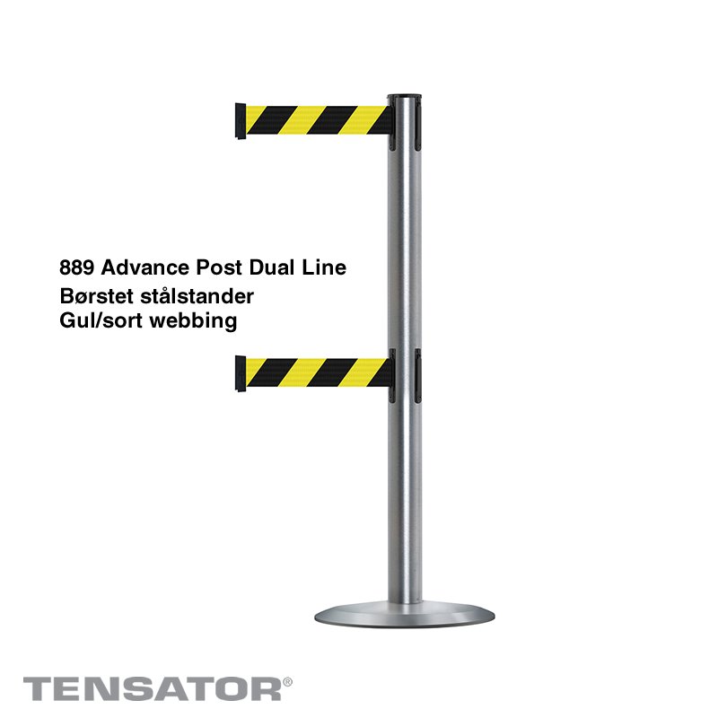 889T2 Advance Post Dual Line - Børstet stål