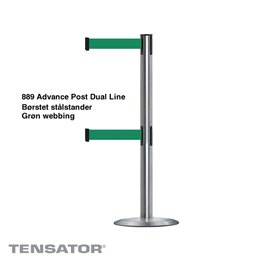 889T2 Advance Post Dual Line - Børstet stål