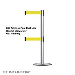 889T2 Advance Post Dual Line - Børstet stål
