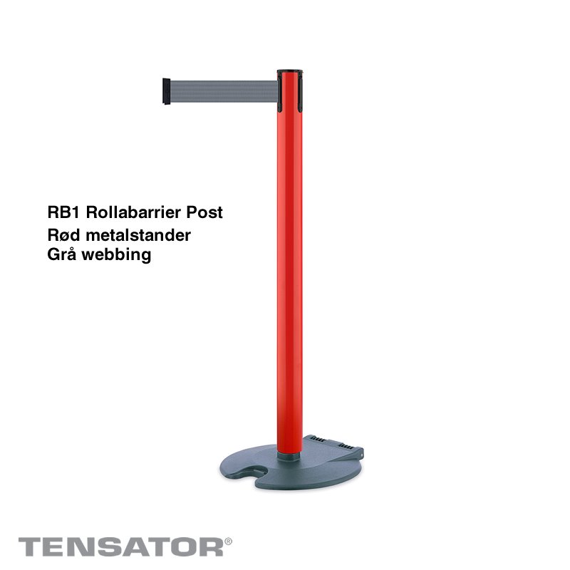 RB1 Rollabarrier Post - Rød