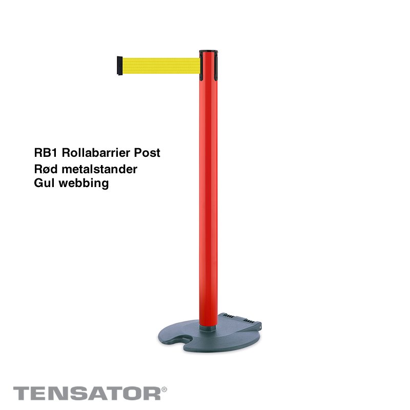 RB1 Rollabarrier Post - Rød