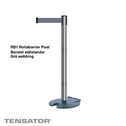 RB1 Rollabarrier Post - Børstet stål