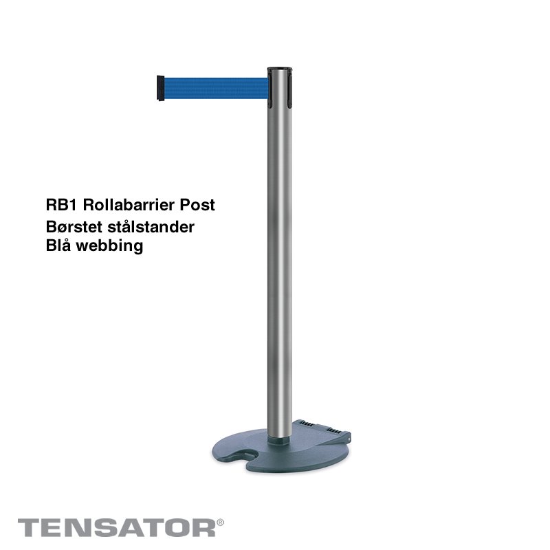 RB1 Rollabarrier Post - Børstet stål