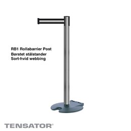 RB1 Rollabarrier Post - Børstet stål