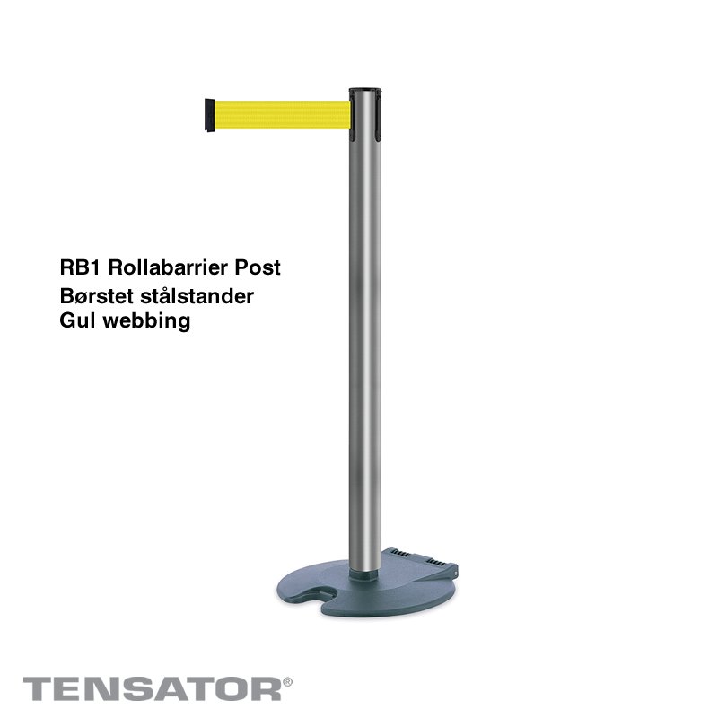 RB1 Rollabarrier Post - Børstet stål