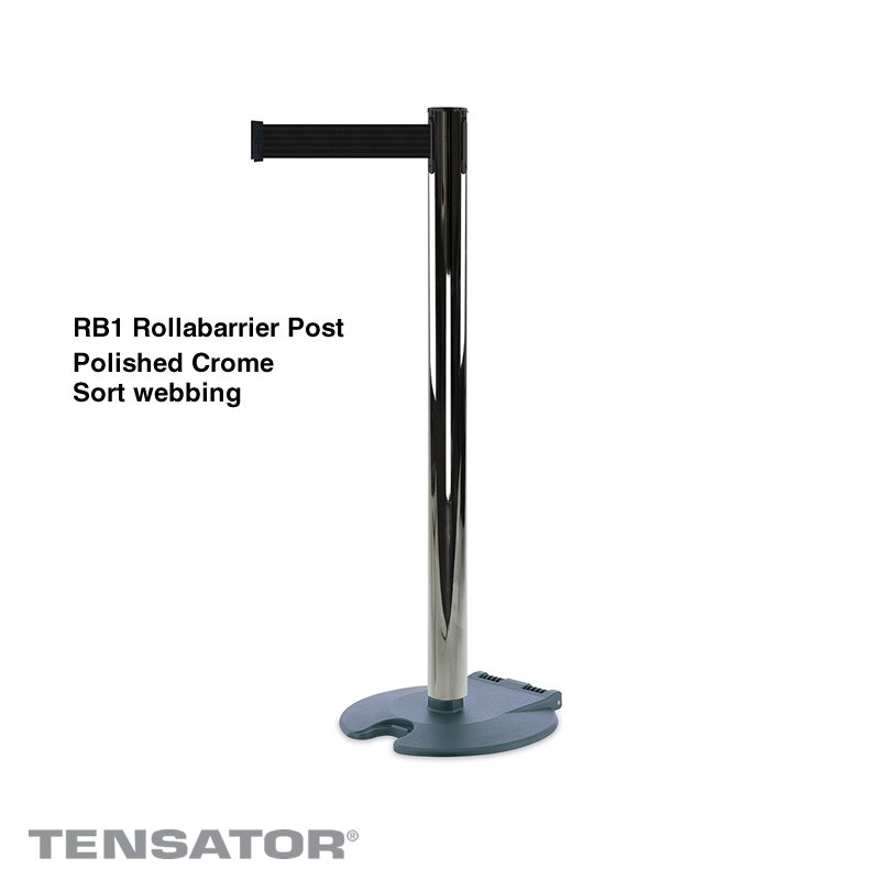 RB1 Rollabarrier Post - Polished Crome