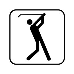 pictogram/piktogram - golfbane