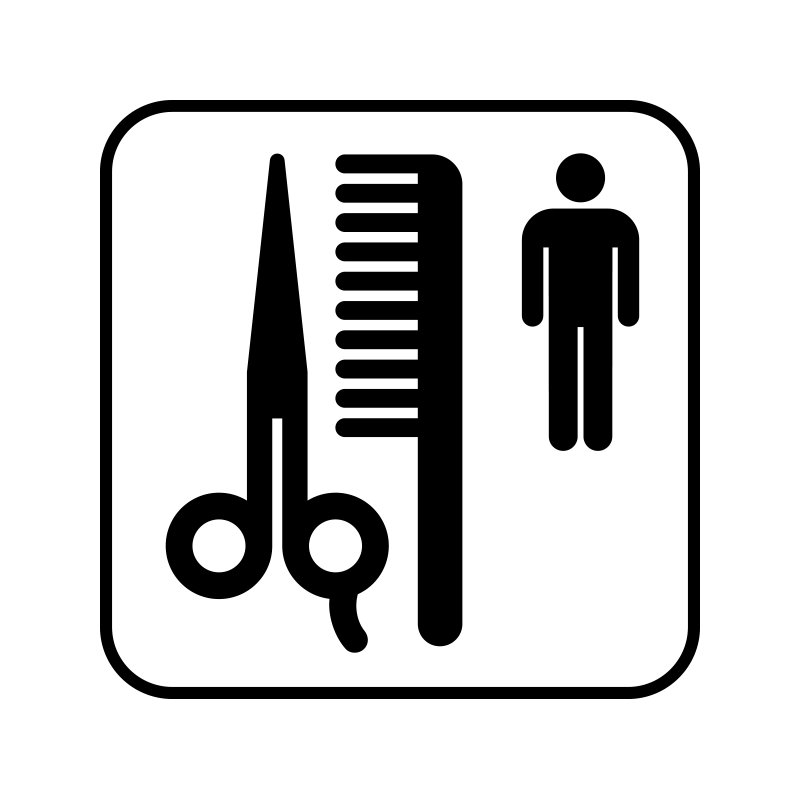 pictogram/piktogram - herrefrisør