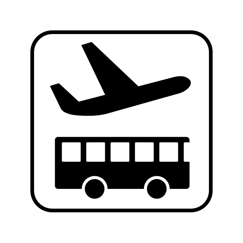 pictogram/piktogram - Lufthavns shuttle