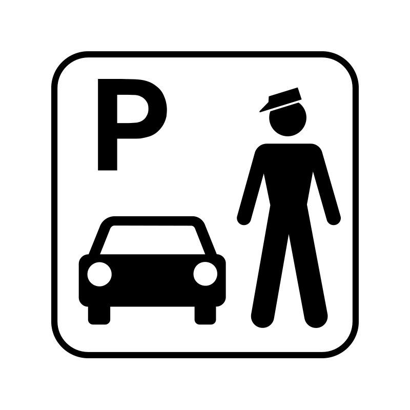 pictogram/piktogram - overvåget p-plads