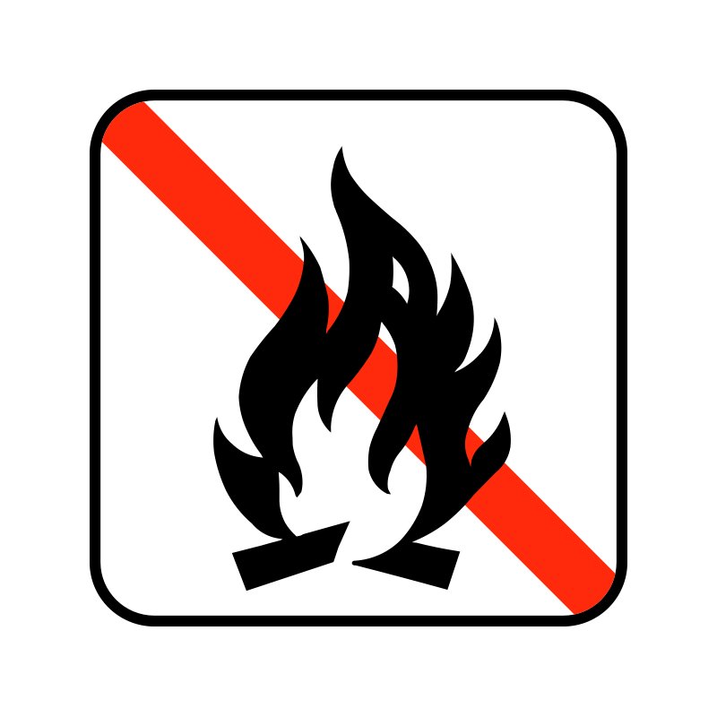 pictogram / piktogram - Bål forbudt