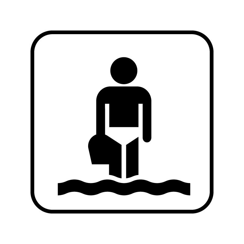 pictogram / piktogram - Børnevenlig badestrand