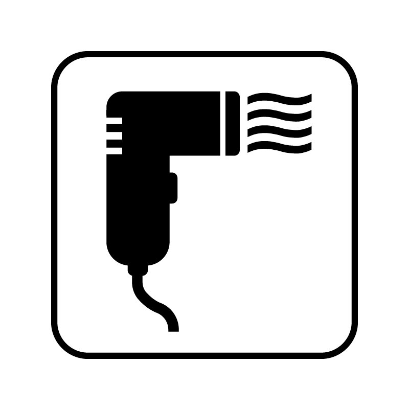 pictogram / piktogram - Hårtørrer